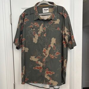 Mountain Khakis Olive and Rust Patterned Shirt
